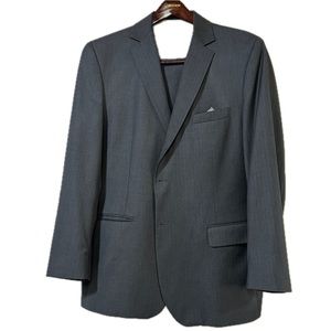 Charcoal Gray w/ Pinstripes Emporium Suit 42 L